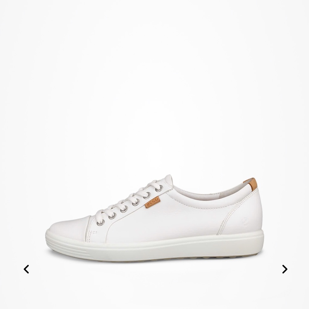 Ecco Women's White Leather Sneakers